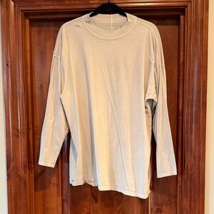 Free People Cream Long Sleeve Tee